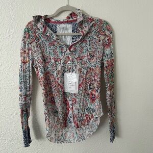 Sundance Floral Print Women's Top - Geranium